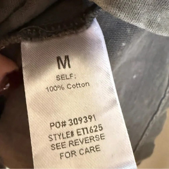 Free People x Vintage Canvas Cotton Distressed Tiger Print T-Shirt Size Medium - Picture 7 of 7